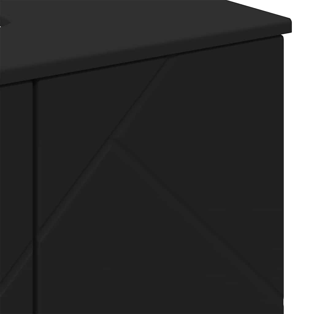 Bathroom Furniture Set Wall-mounted 3 pcs Black 61 x 35 x 64 cm
