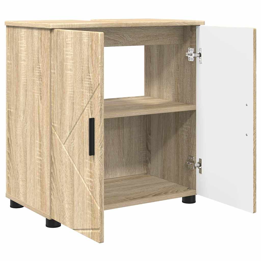 Bathroom Furniture Set 3 pcs Sonoma oak 61 x 35 x 64 cm