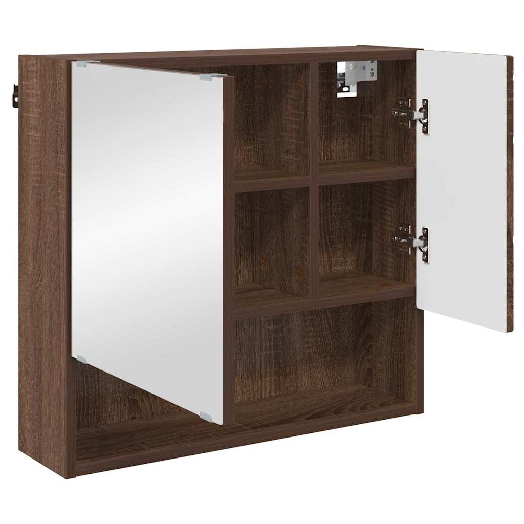 Bathroom Furniture Set 3 pcs Brown oak 61 x 35 x 64 cm