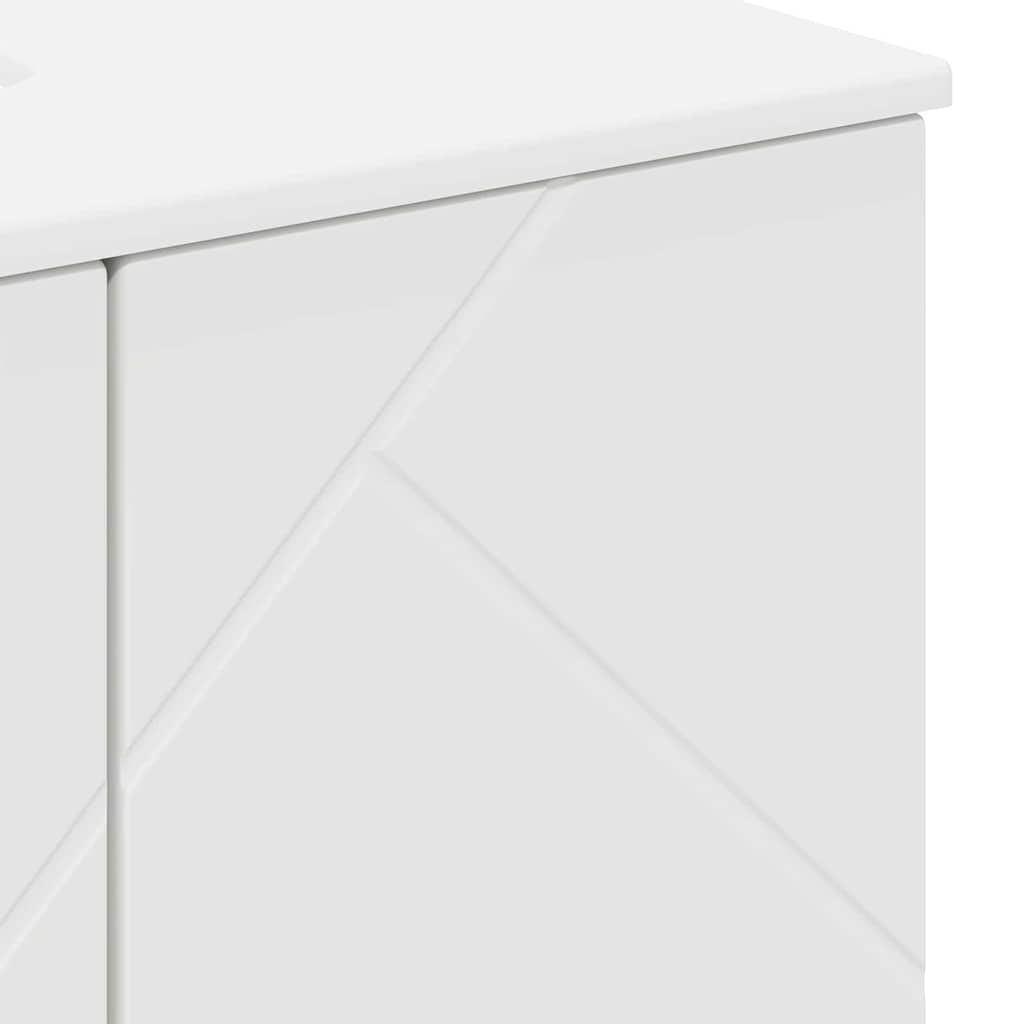Bathroom Furniture Set with Drawer 3 pcs White 61 x 35 x 64 cm