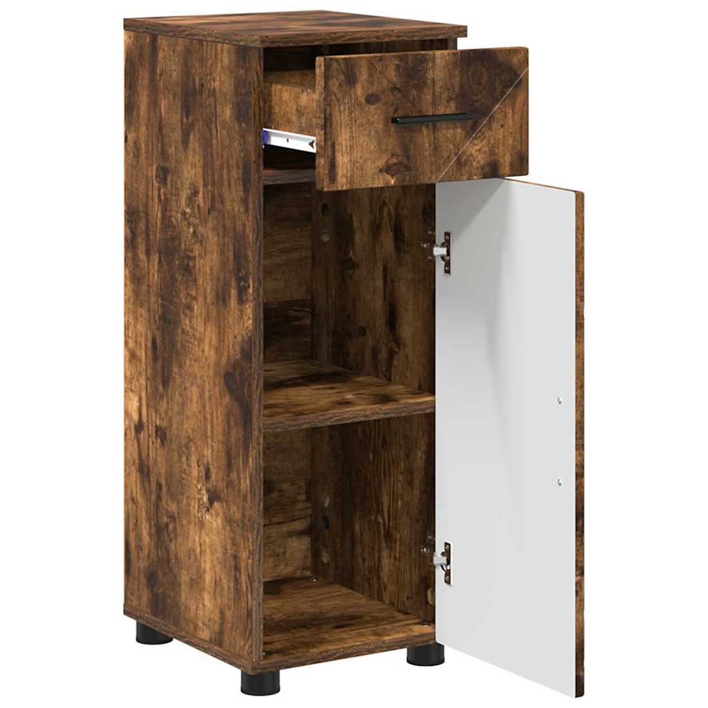 Bathroom Furniture Set 3 pcs Smoked oak 61 x 35 x 64 cm