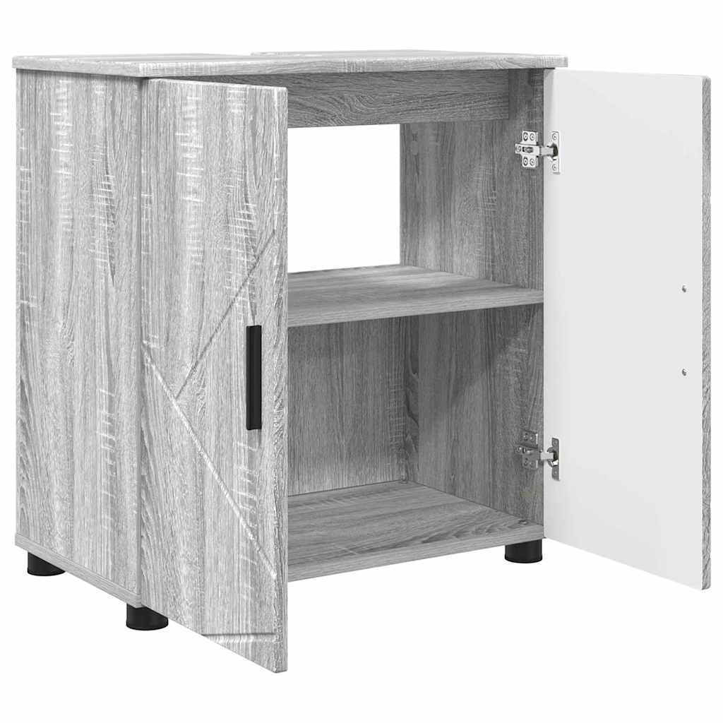 Bathroom Furniture Set 3 pcs Grey sonoma 61 x 35 x 64 cm