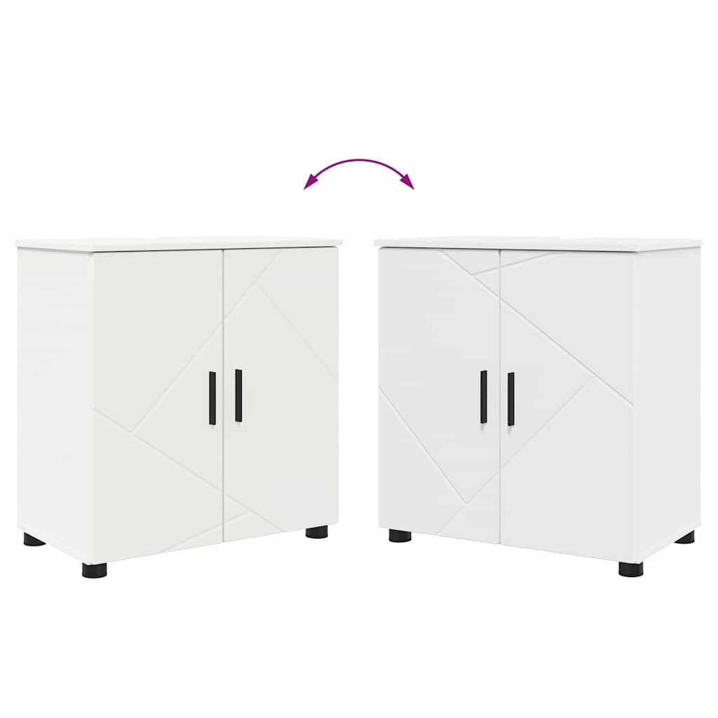 Bathroom Furniture Set with Drawer 4 pcs White 61 x 35 x 64 cm