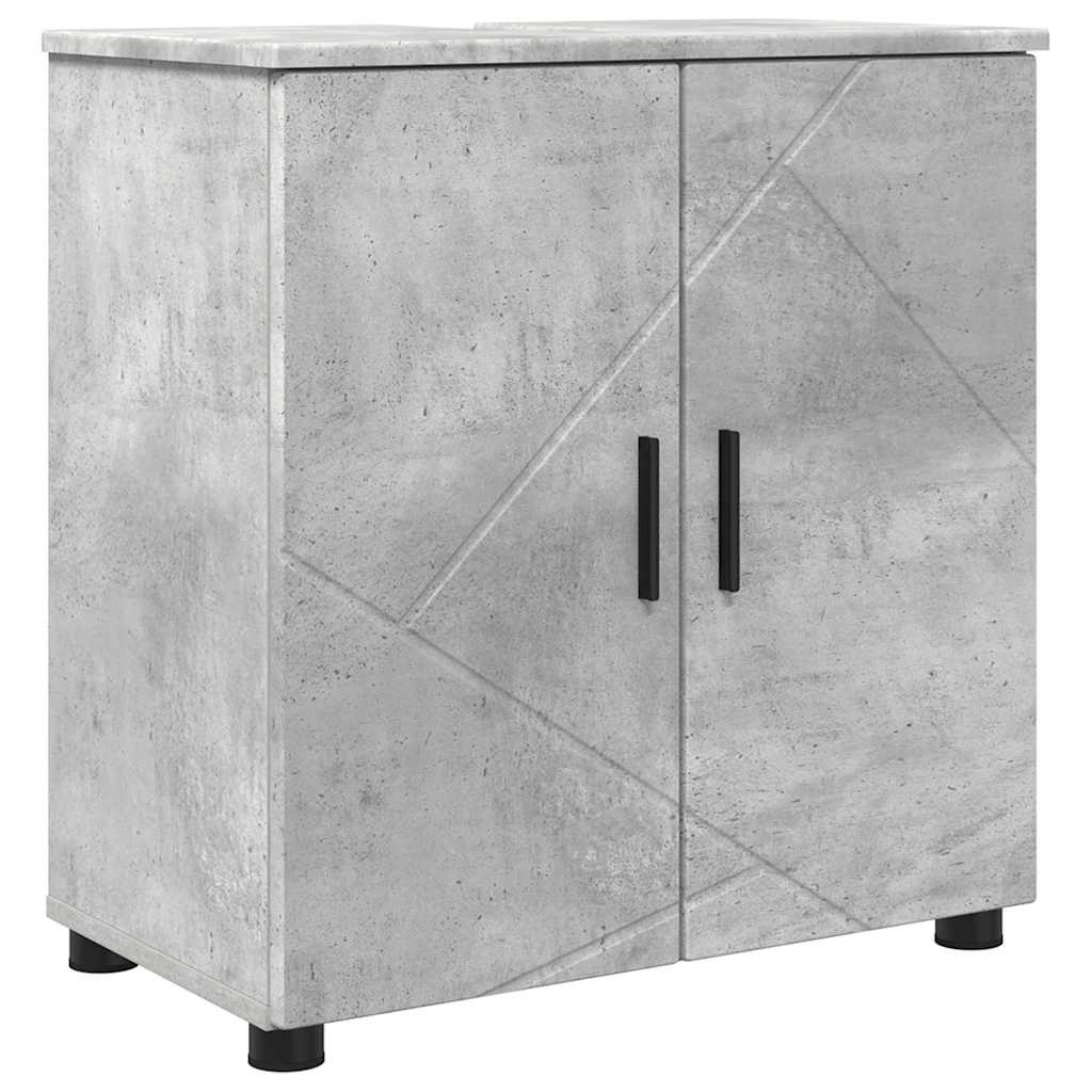 Bathroom Furniture Set 4 pcs Concrete grey 61 x 35 x 64 cm