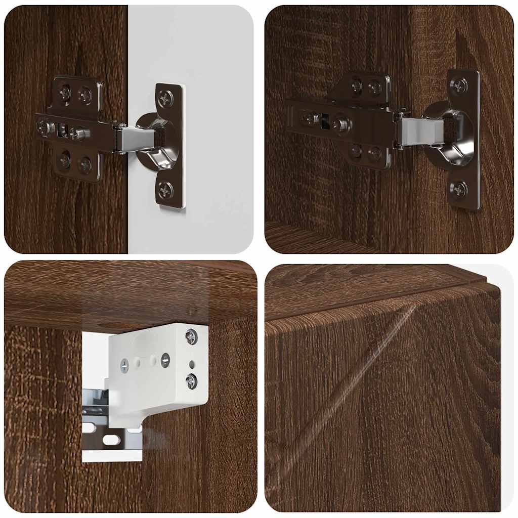Bathroom Furniture Set 4 pcs Brown oak 61 x 35 x 64 cm