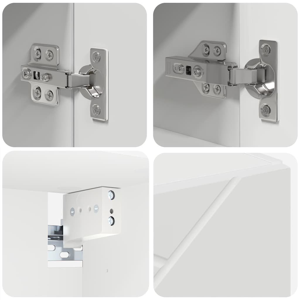 Bathroom Furniture Set Wall-mounted 5 pcs White 61 x 35 x 64 cm