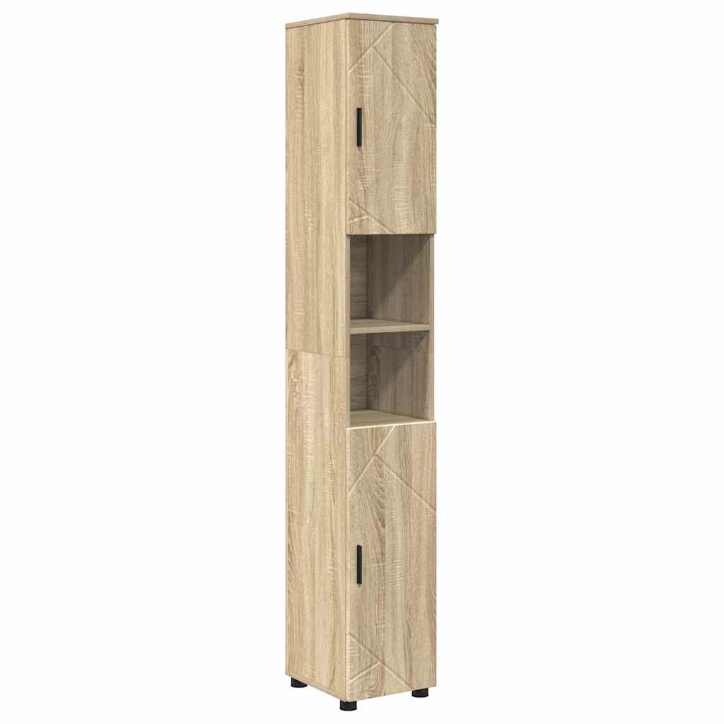 Bathroom Furniture Set 5 pcs Sonoma oak 61 x 35 x 64 cm