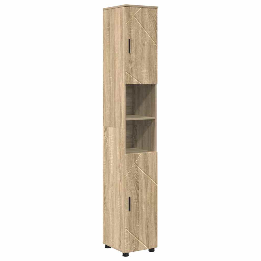 Bathroom Furniture Set 5 pcs Sonoma oak 61 x 35 x 64 cm