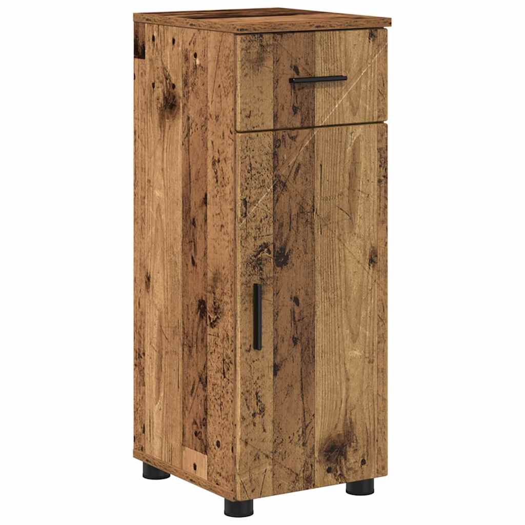 Bathroom Furniture Set with Door 5 pcs Old wood 61 x 35 x 64 cm