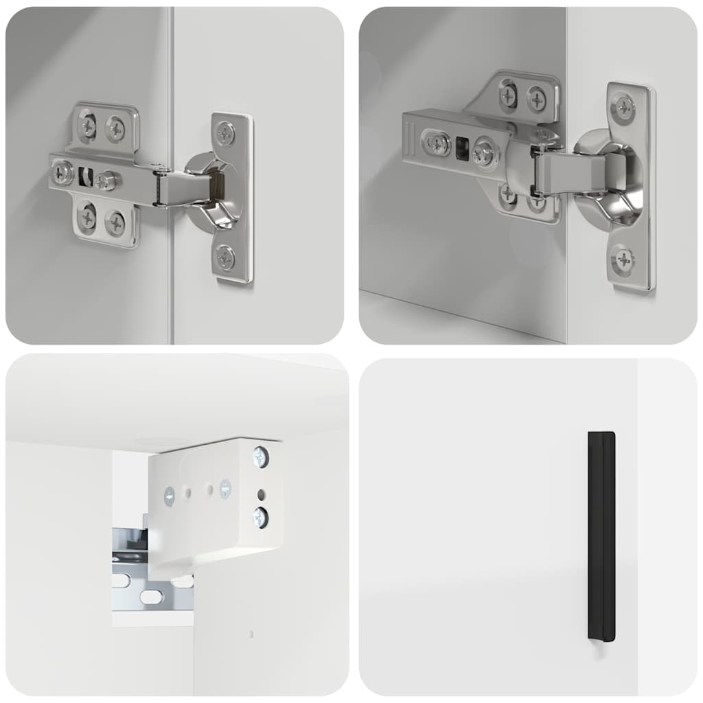 Bathroom Furniture Set Wall-mounted 4 pcs White 61 x 35 x 64 cm