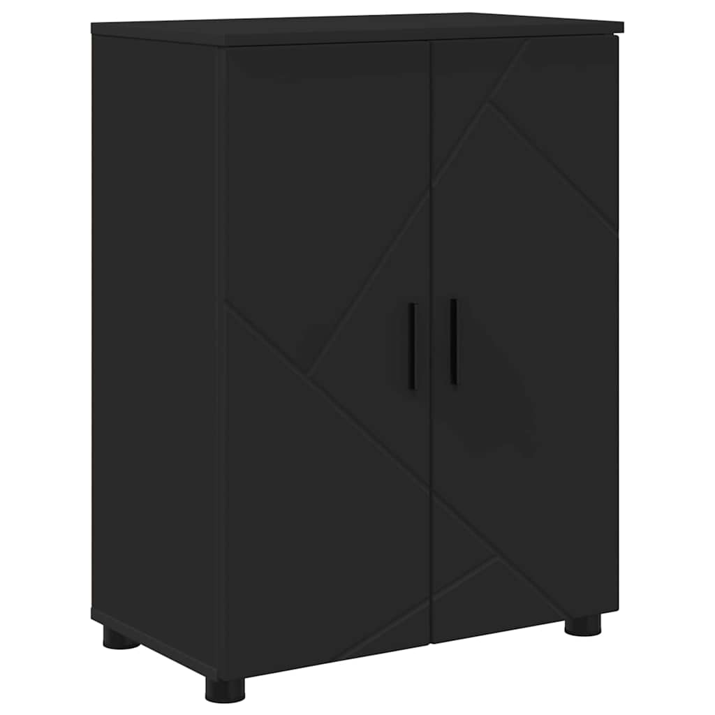 Bathroom Furniture Set Wall-mounted 4 pcs Black 61 x 35 x 64 cm