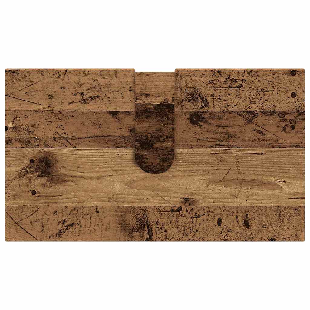 Bathroom Furniture Set with Door 4 pcs Old wood 61 x 35 x 64 cm