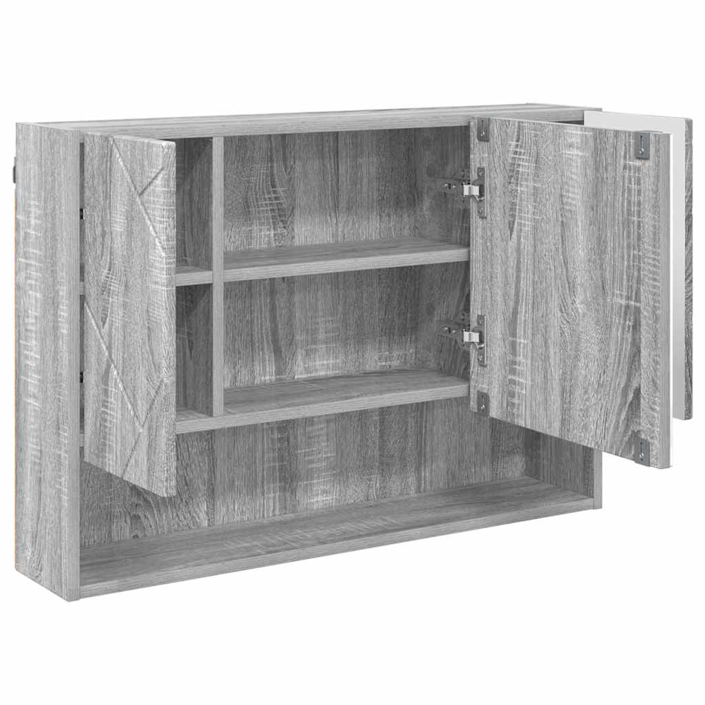 Bathroom Furniture Set 3 pcs Grey sonoma 76.5 x 35 x 64 cm
