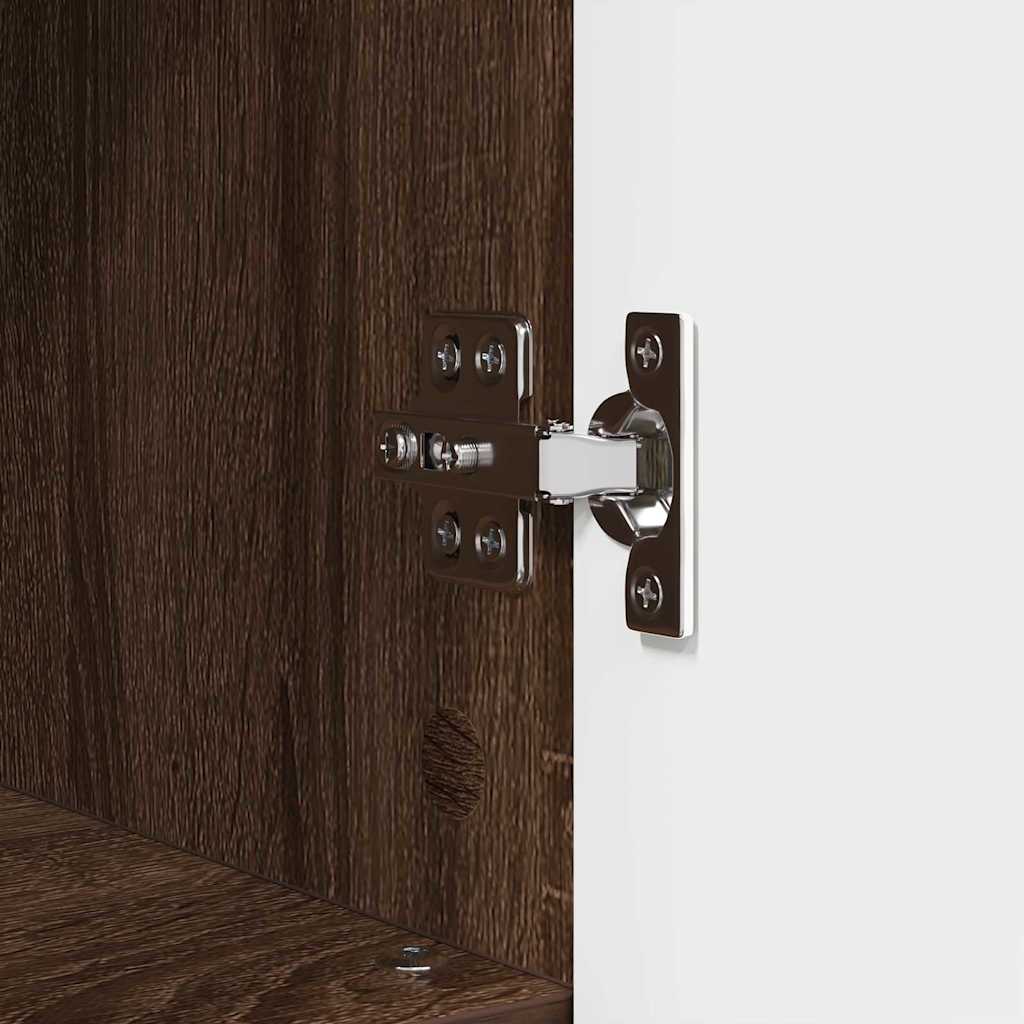 Bathroom Furniture Set with Drawer with Shelf 3 pcs Brown Oak