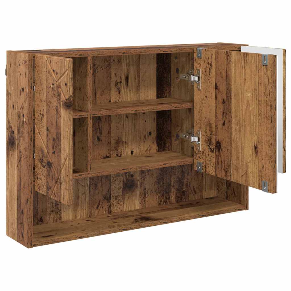 Bathroom Furniture Set 3 pcs Old wood 76.5 x 35 x 64 cm