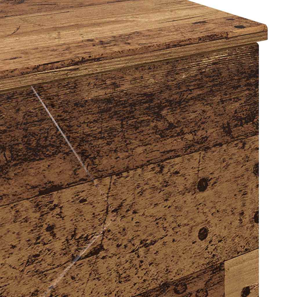 Bathroom Furniture Set 3 pcs Old Wood Engineered Wood and Metal