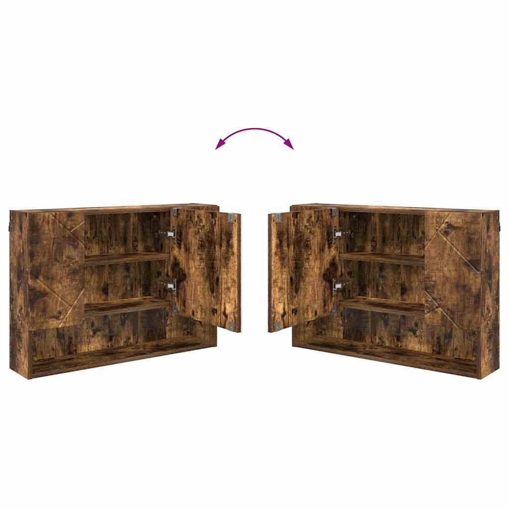 Bathroom Furniture Set 4 pcs Smoked oak 30 x 35 x 192 cm