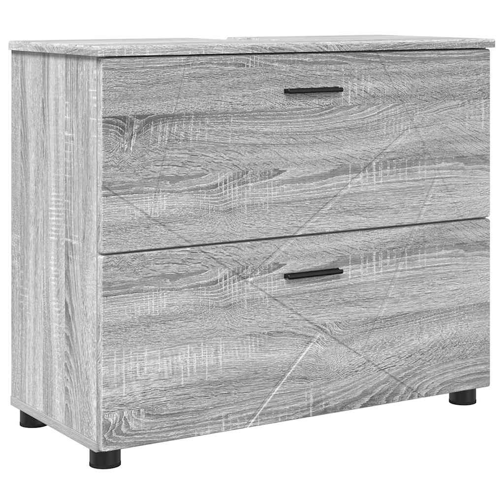 Bathroom Furniture Set 4 pcs Grey sonoma 30 x 35 x 192 cm