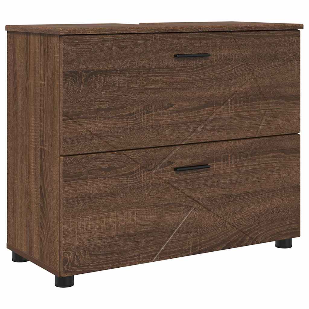 Bathroom Furniture Set 4 pcs Brown oak 30 x 35 x 192 cm