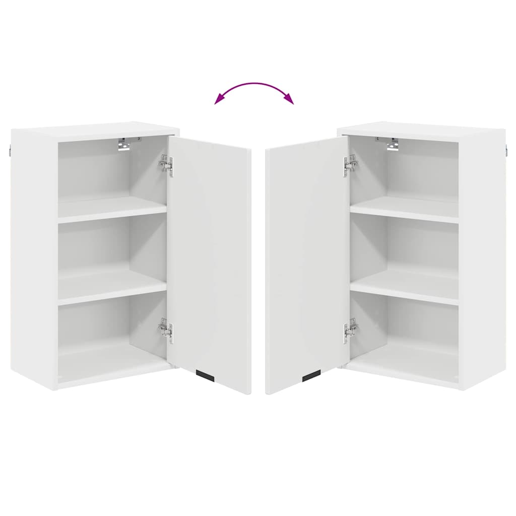 Bathroom Furniture Set with Drawer White Engineered wood, Metal