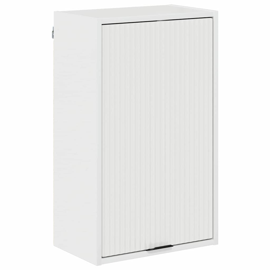 Bathroom Furniture Set High Gloss White Engineered wood, Metal