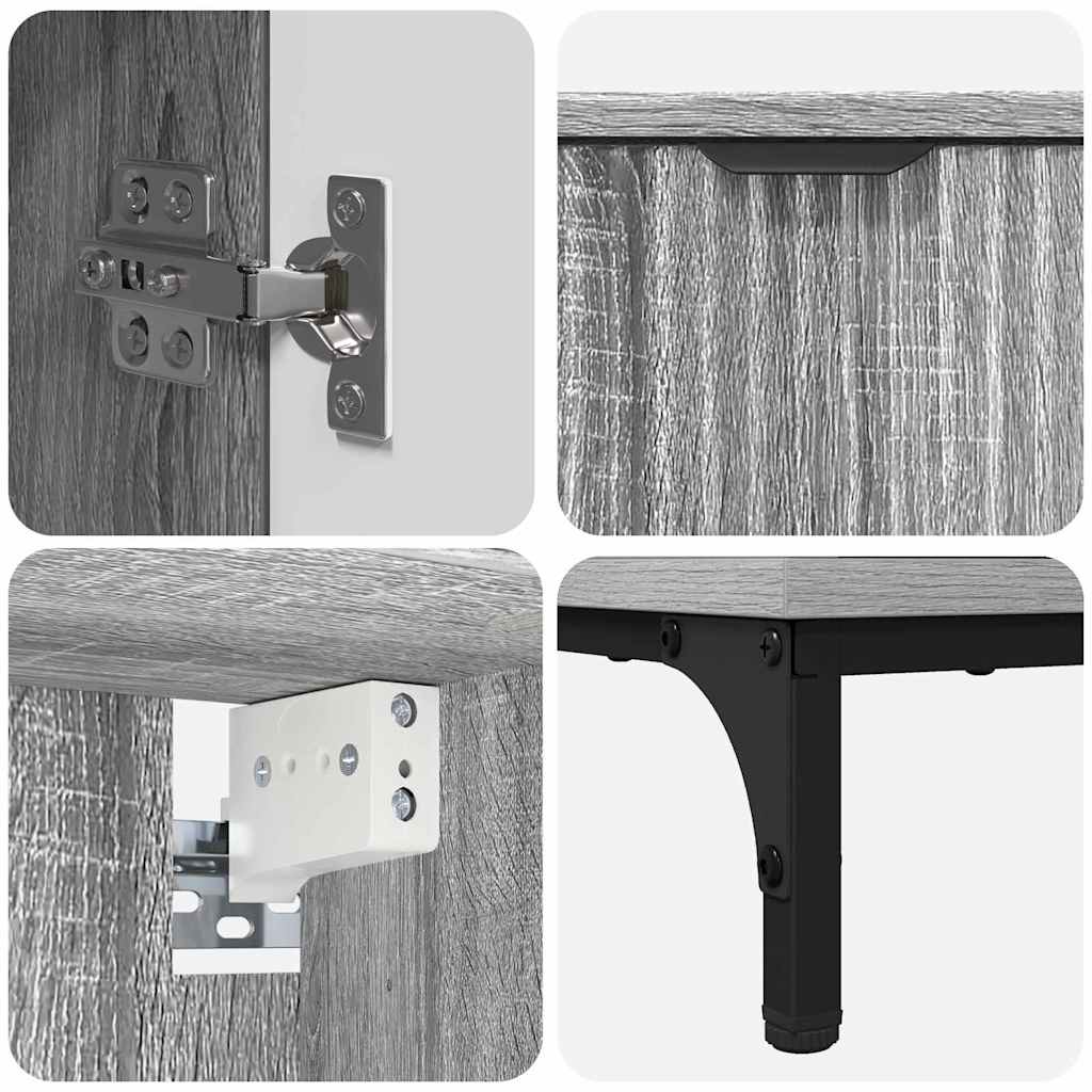 Bathroom Furniture Set Grey Sonoma Engineered wood, Metal