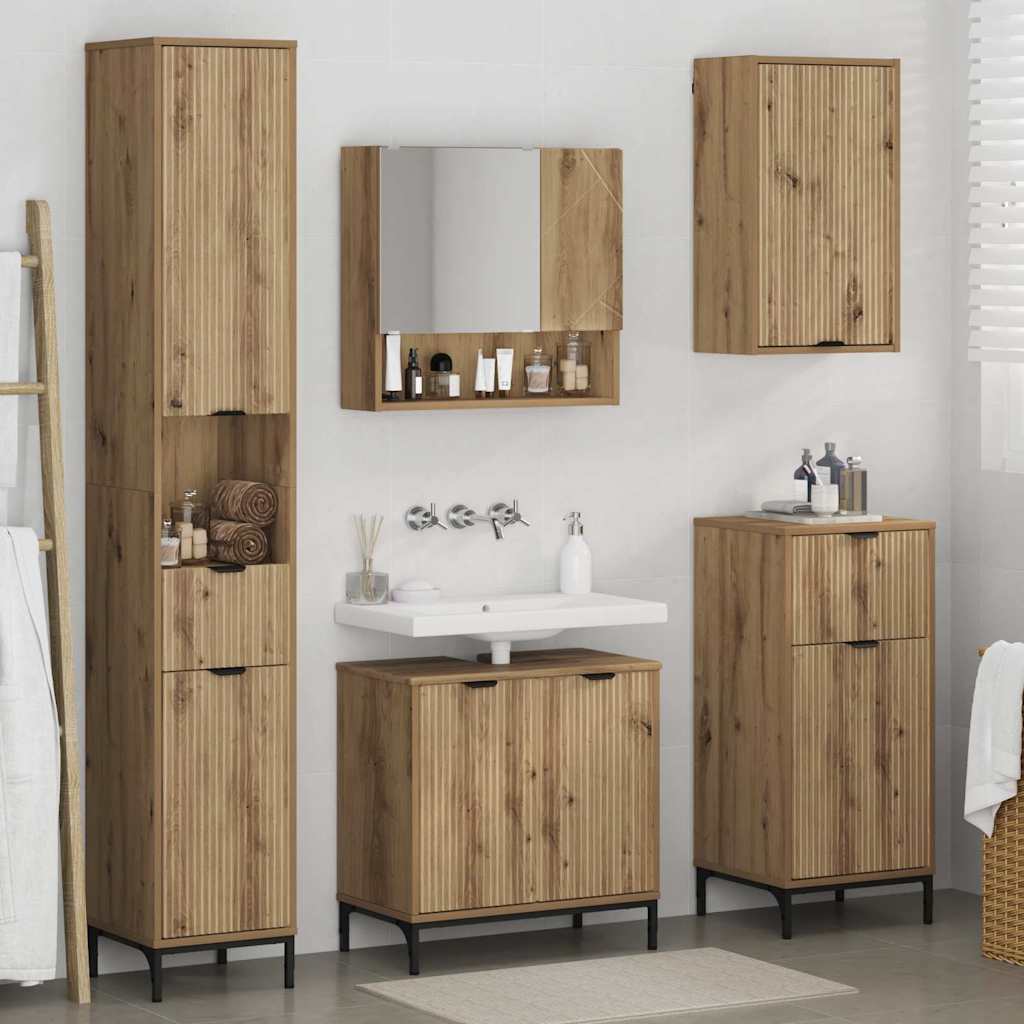 Bathroom Furniture Set Artisan Oak Engineered wood, Metal