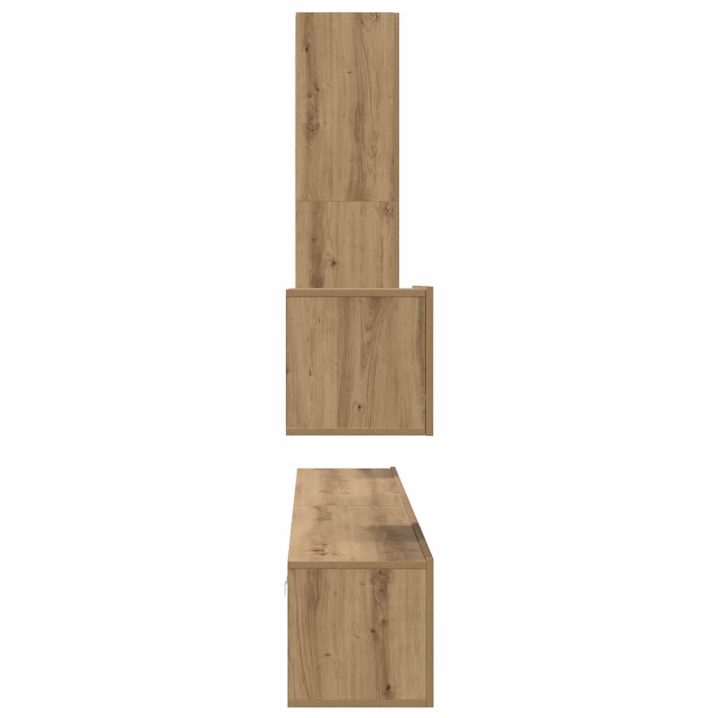 TV Cabinet Set Wall-mounted 4 pcs Artisan oak 200 x 30 x 30 cm