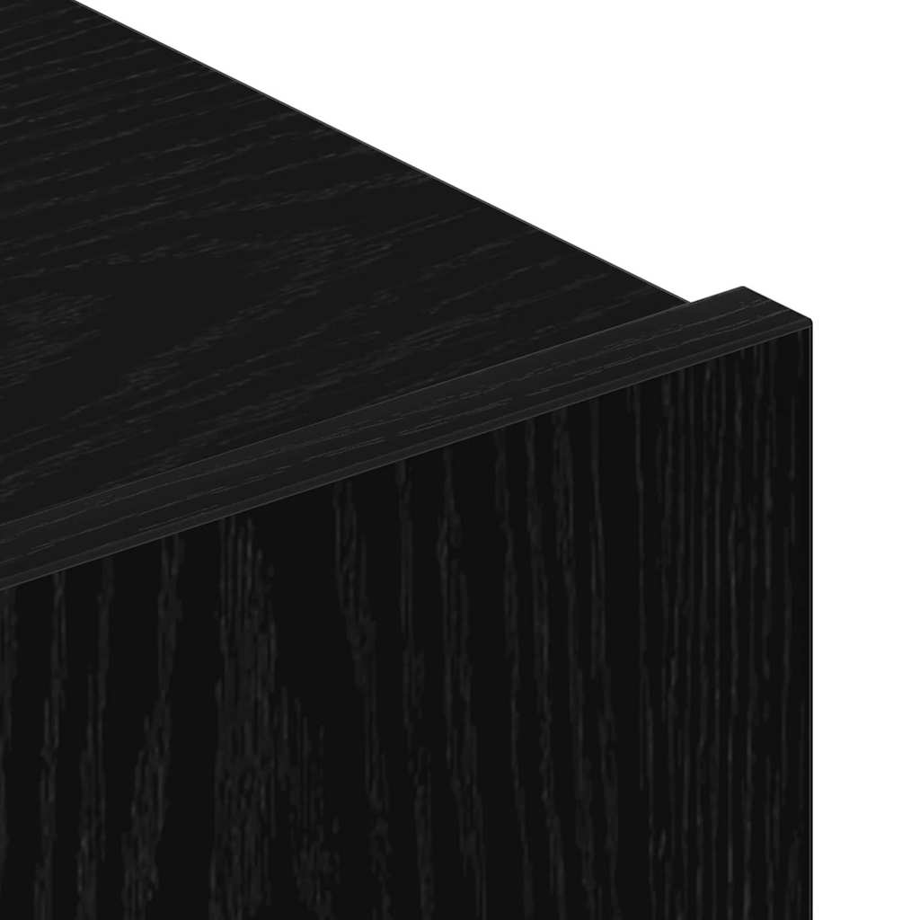TV Cabinet Set 8 pcs Black oak 190.5 x 28.5 x 151 cm