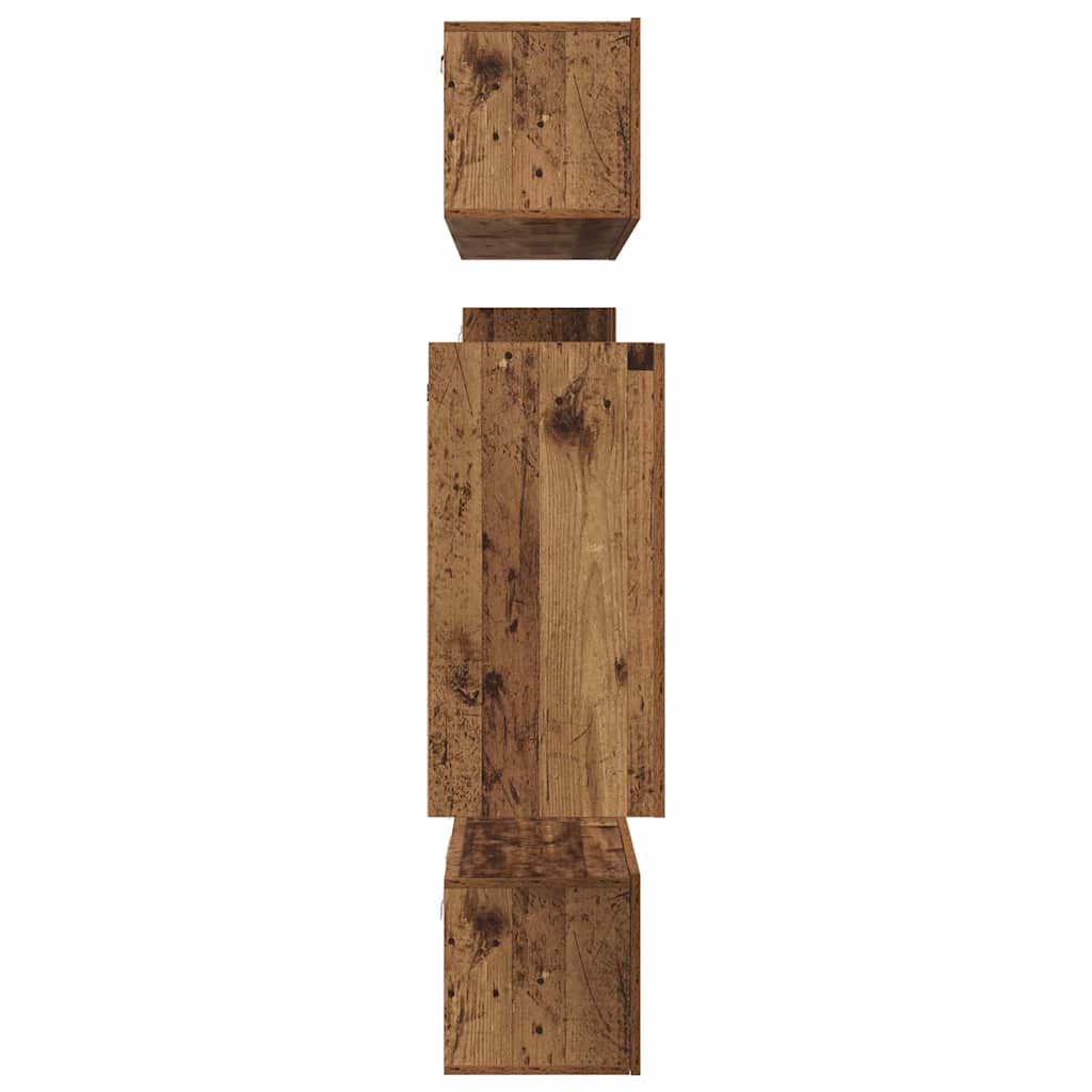 TV Cabinet Set 8 pcs Old wood 30.5 x 30 x 60 cm Engineered wood
