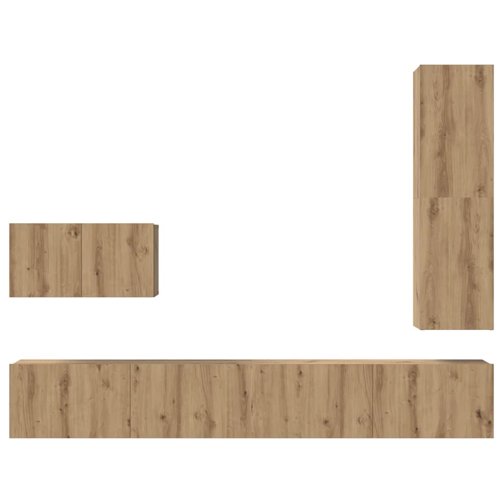 TV Cabinet Set with Drawer 4 pcs Artisan oak 30.5 x 30 x 110 cm