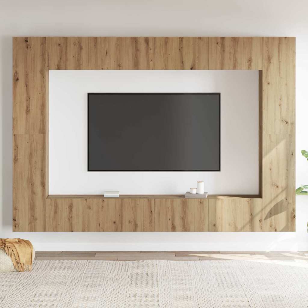 TV Cabinet Set 8 pcs Artisan oak Medium 100 x 30 x 30 cm