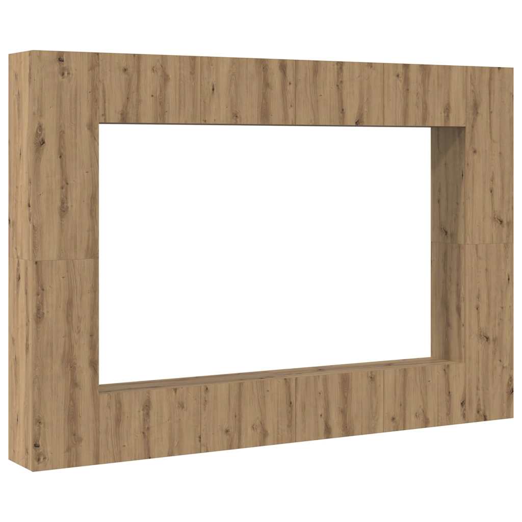 TV Cabinet Set 8 pcs Artisan oak Medium 100 x 30 x 30 cm
