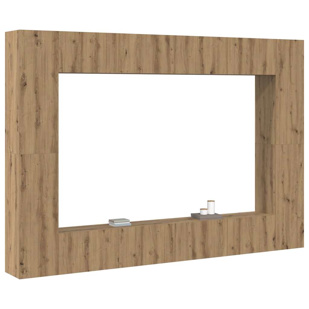 TV Cabinet Set 8 pcs Artisan oak Medium 100 x 30 x 30 cm