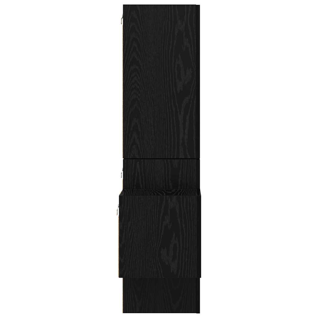TV Cabinet Set Wall-mounted 5 pcs Black oak 181 x 30 x 120 cm