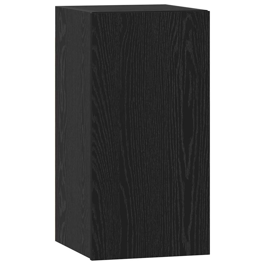 TV Cabinet Set 7 pcs Black oak 60 x 30 x 30 cm Engineered wood