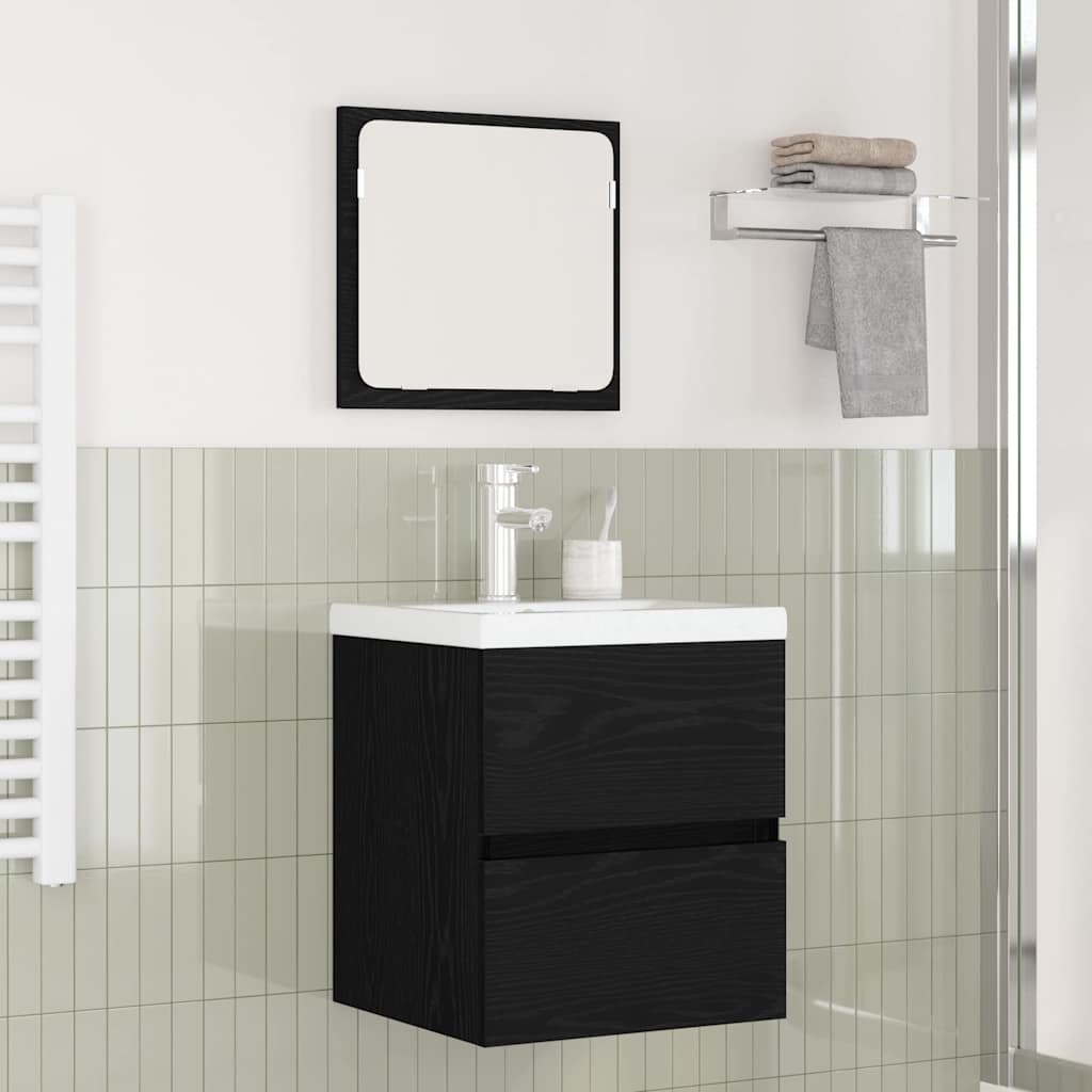 Bathroom Furniture Set 3 pcs Artisan oak and White Medium