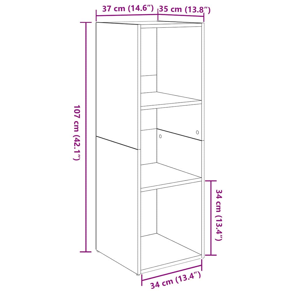 TV Cabinet Set 4 pcs Artisan Oak 37 x 35 x 107.5 cm