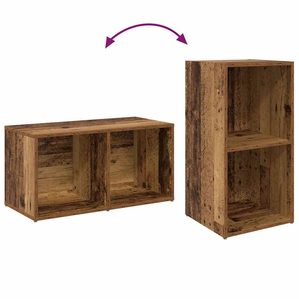 TV Cabinet Set 4 pcs Old wood 37 x 35 x 72 cm Engineered wood