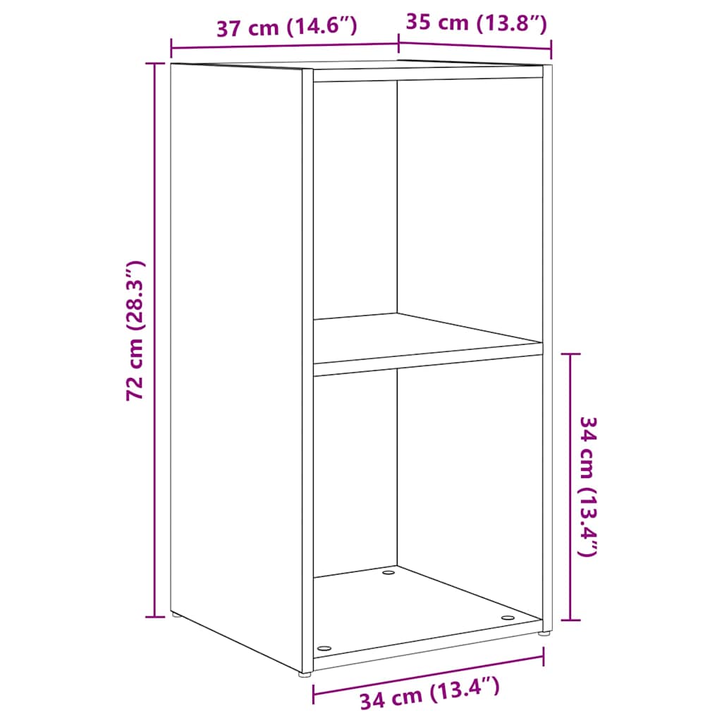 TV Cabinet Set 4 pcs Old wood 37 x 35 x 72 cm Engineered wood