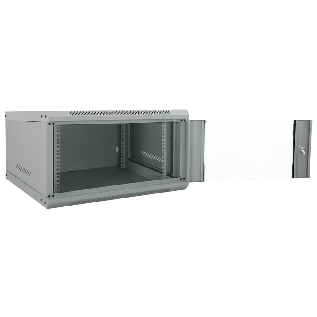 Network Cabinet with Storage Grey 60 x 60 x 35 cm Steel