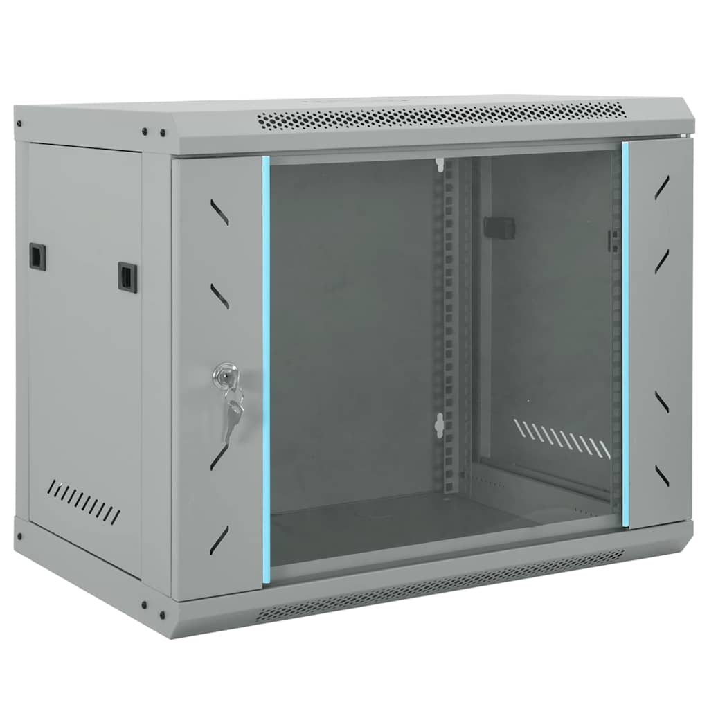 Network Cabinet with Storage Grey 60 x 45 x 50 cm Steel
