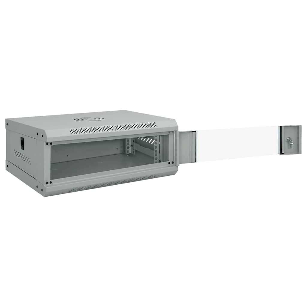 Network Cabinet with Storage Grey 53 x 35 x 21 cm Steel