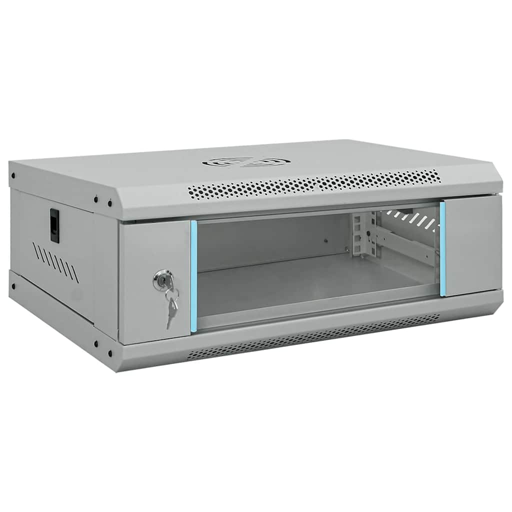 Network Cabinet with Storage Grey 53 x 35 x 21 cm Steel