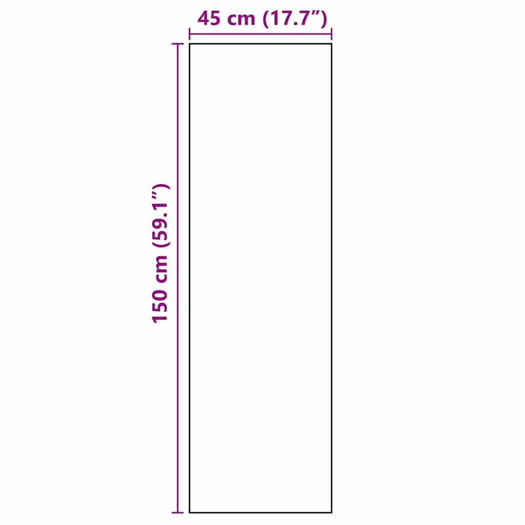 Kitchen Mat Grey 150 x 45 cm Velvet