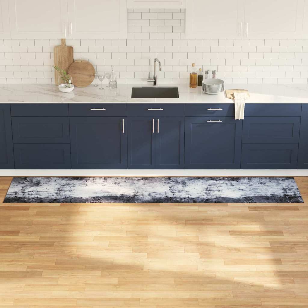 Kitchen Mat Grey 300 x 60 cm Velvet
