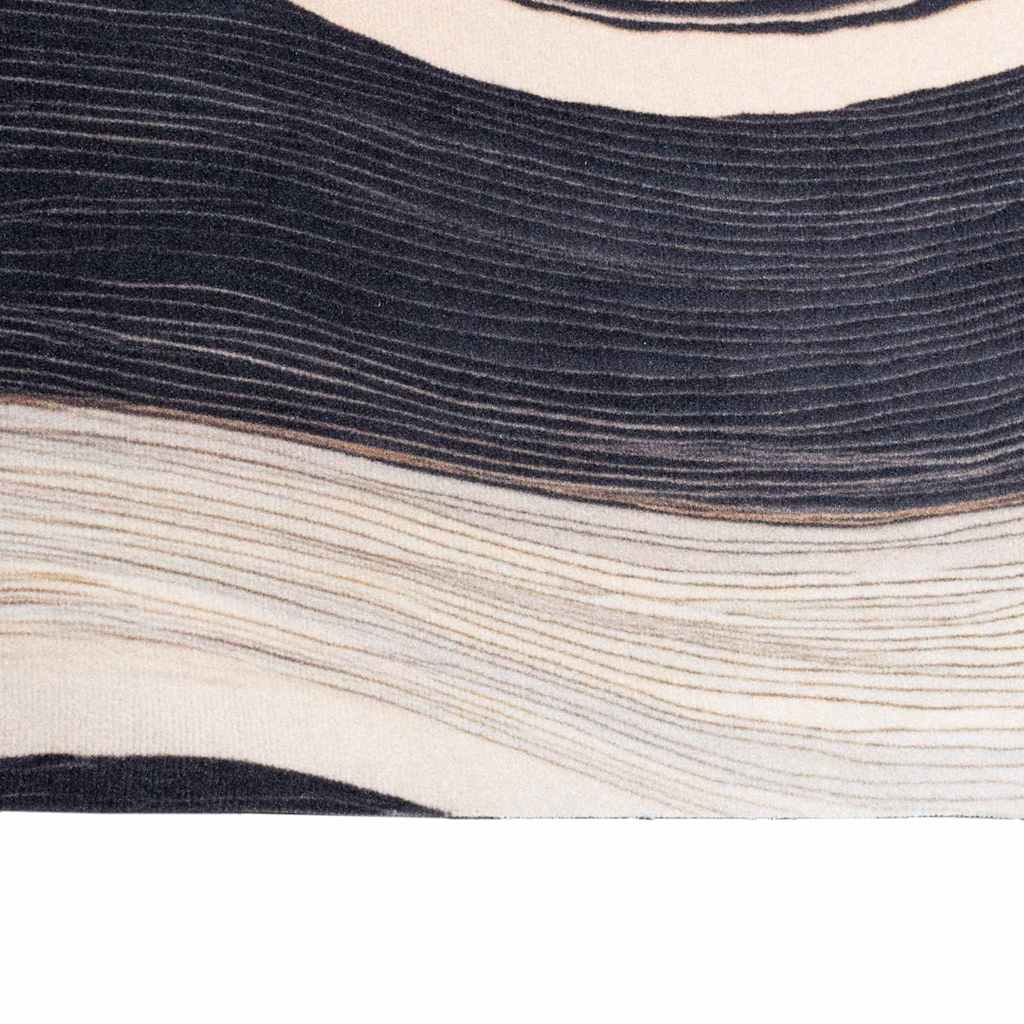 Kitchen Mat Art Deco Black 150 x 45 cm Velvet