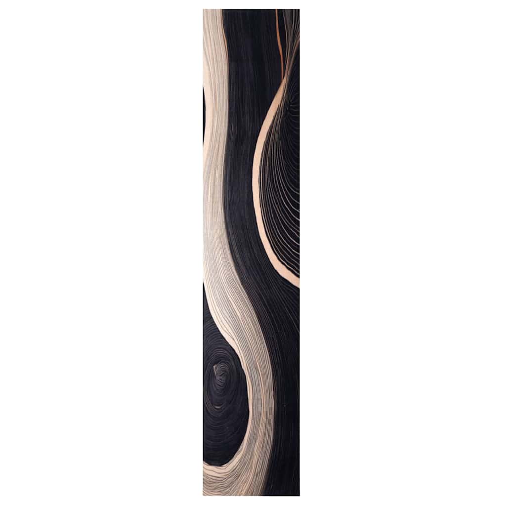 Kitchen Mat Art Deco Black 300 x 60 cm Velvet