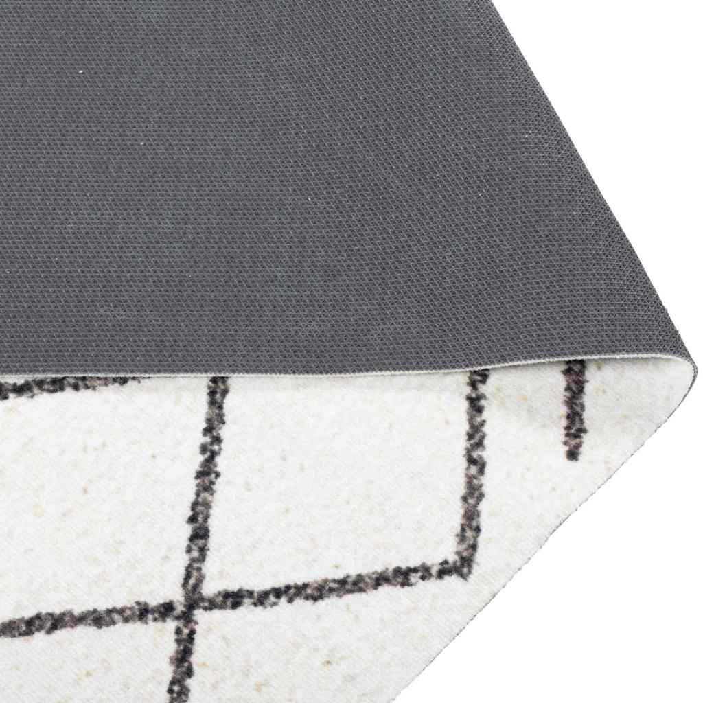 Kitchen Mat White 180 x 60 cm Velvet