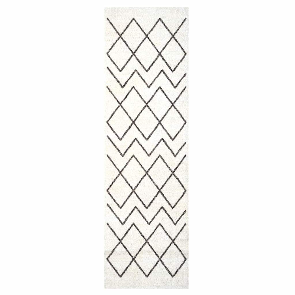 Kitchen Mat White 150 x 45 cm Velvet
